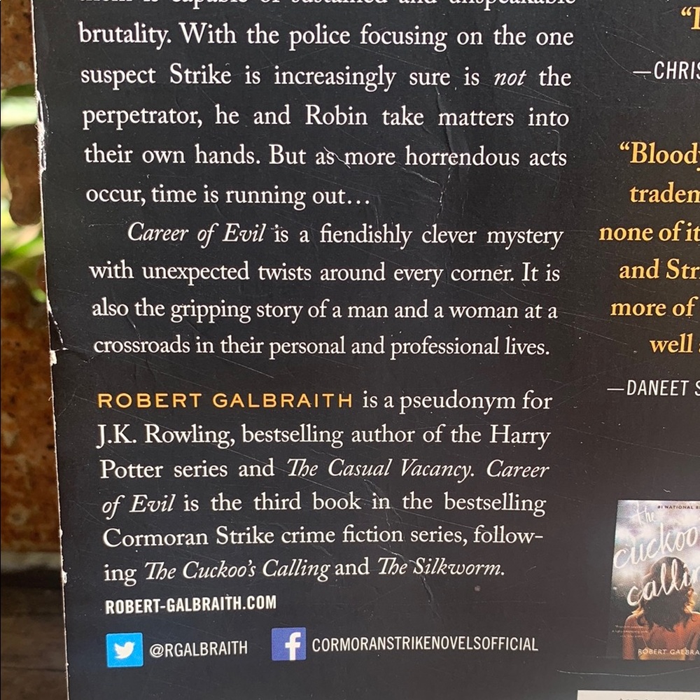 Career of Evil by Robert Galbraith (AKA JK Rowling) Paperback Book- Thriller! - Picture 4 of 8
